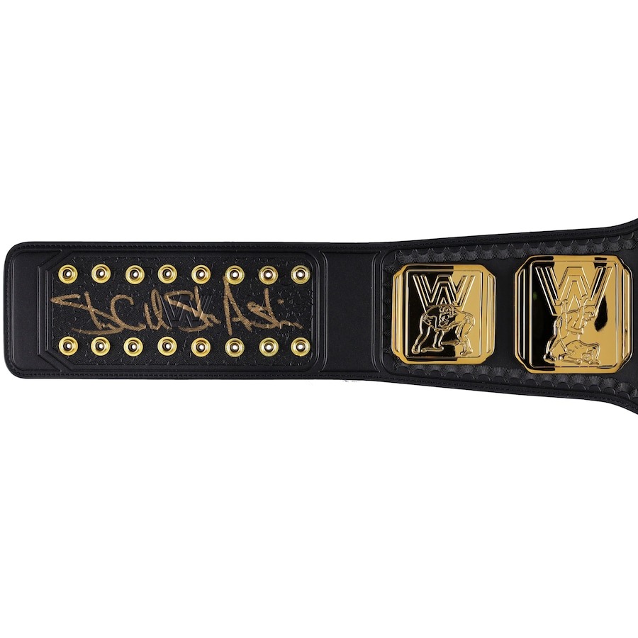 Stone Cold Steve Austin WWE Autographed Smoking Skull Championship Title Belt